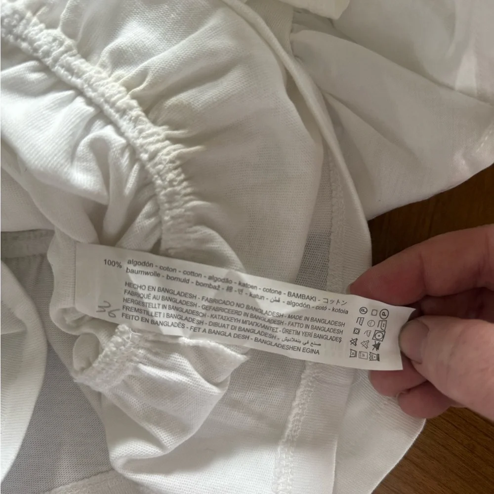 Zara White Off-Shoulder Ruffle Blouse, 100% cotton - Picture 5 of 9